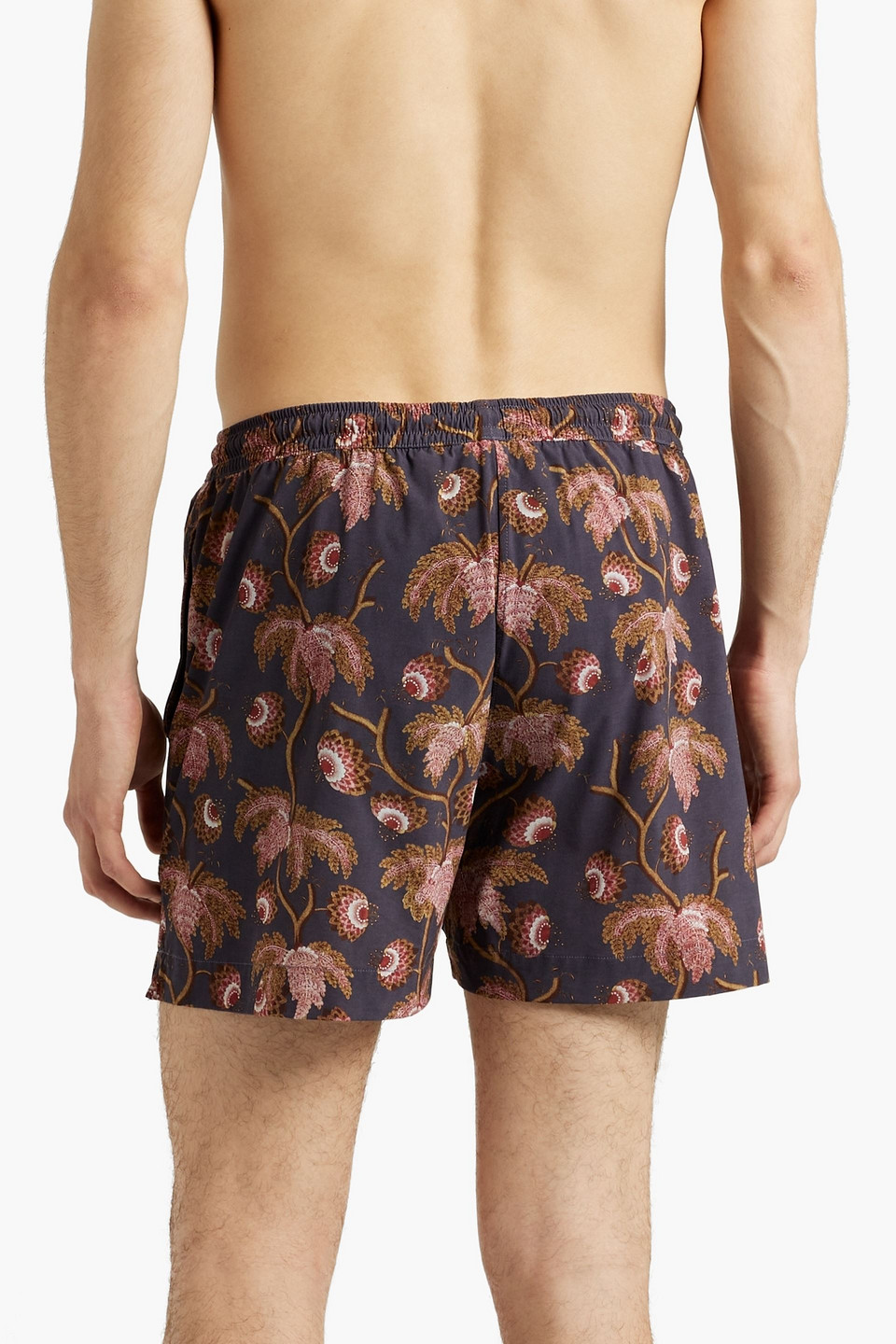 Shop Zimmermann Short-length Printed Swim Shorts In Navy