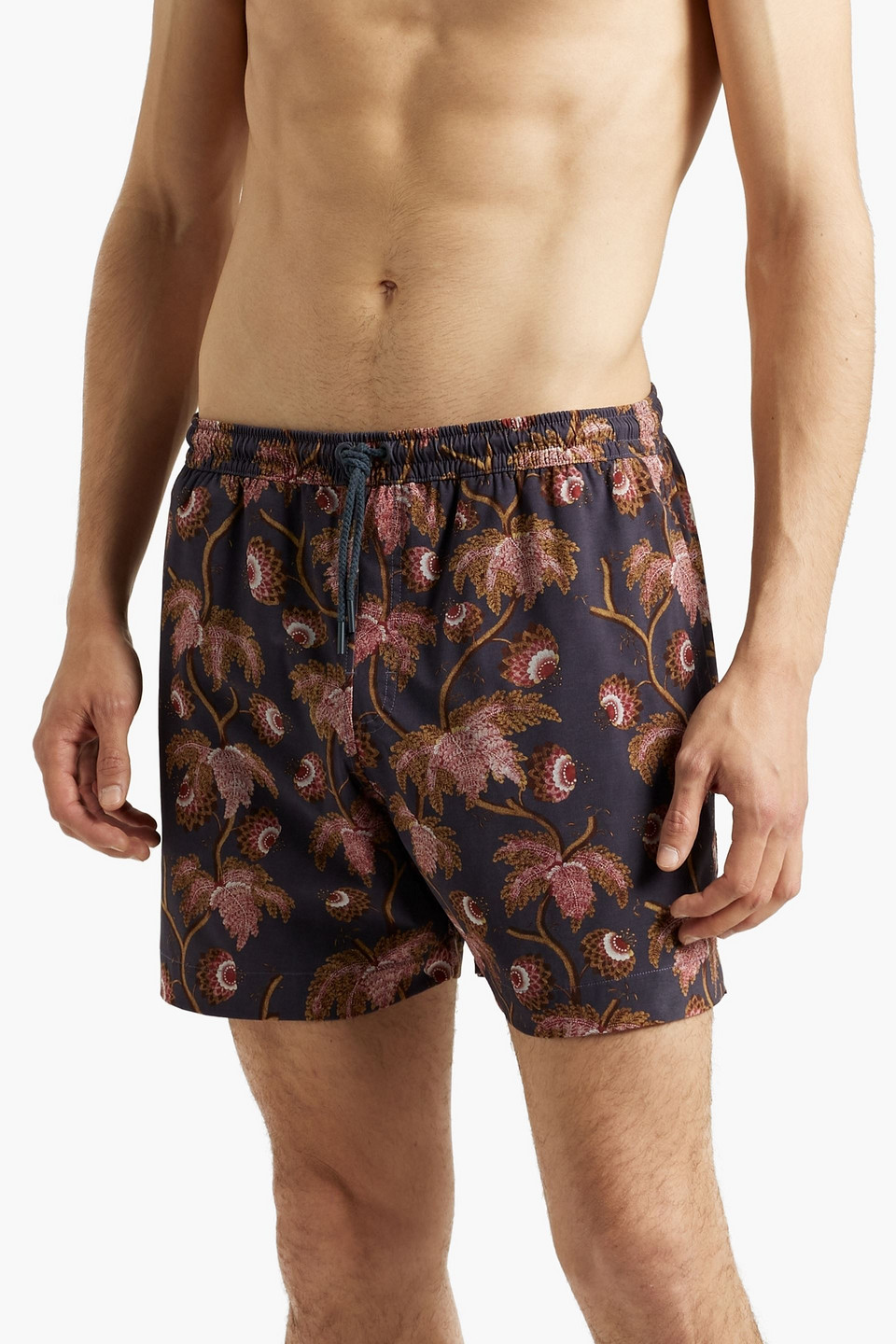 Shop Zimmermann Short-length Printed Swim Shorts In Navy