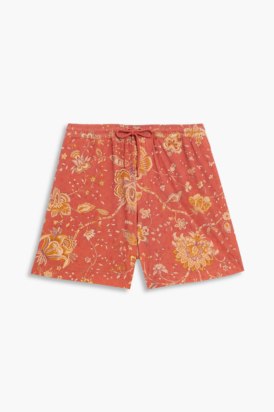 Zimmermann Short-length Floral-print Swim Shorts In Brick