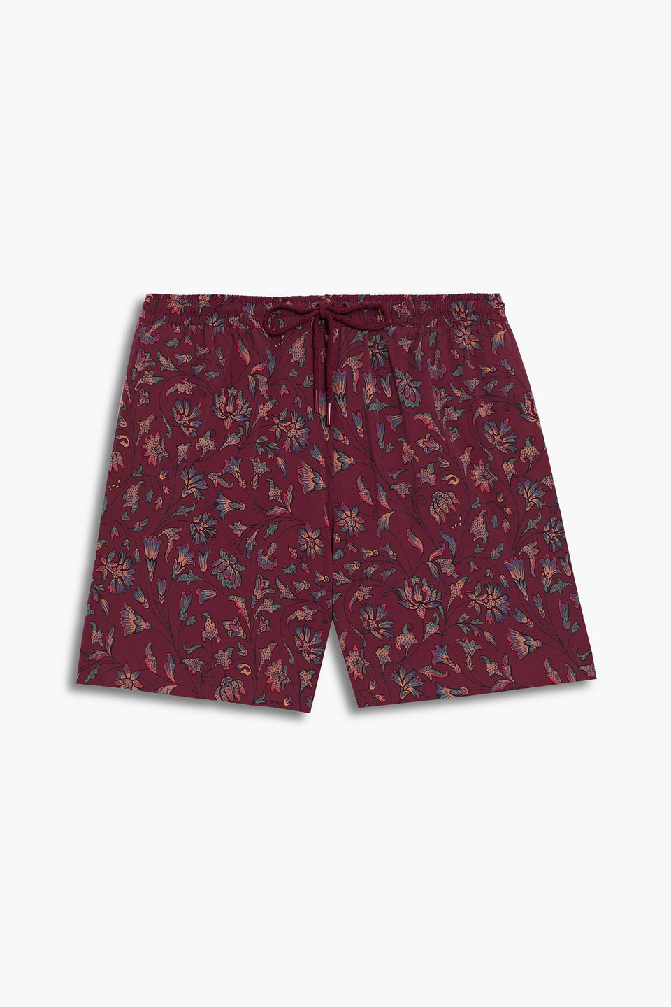 Zimmermann Short-length Floral-print Swim Shorts In Burgundy