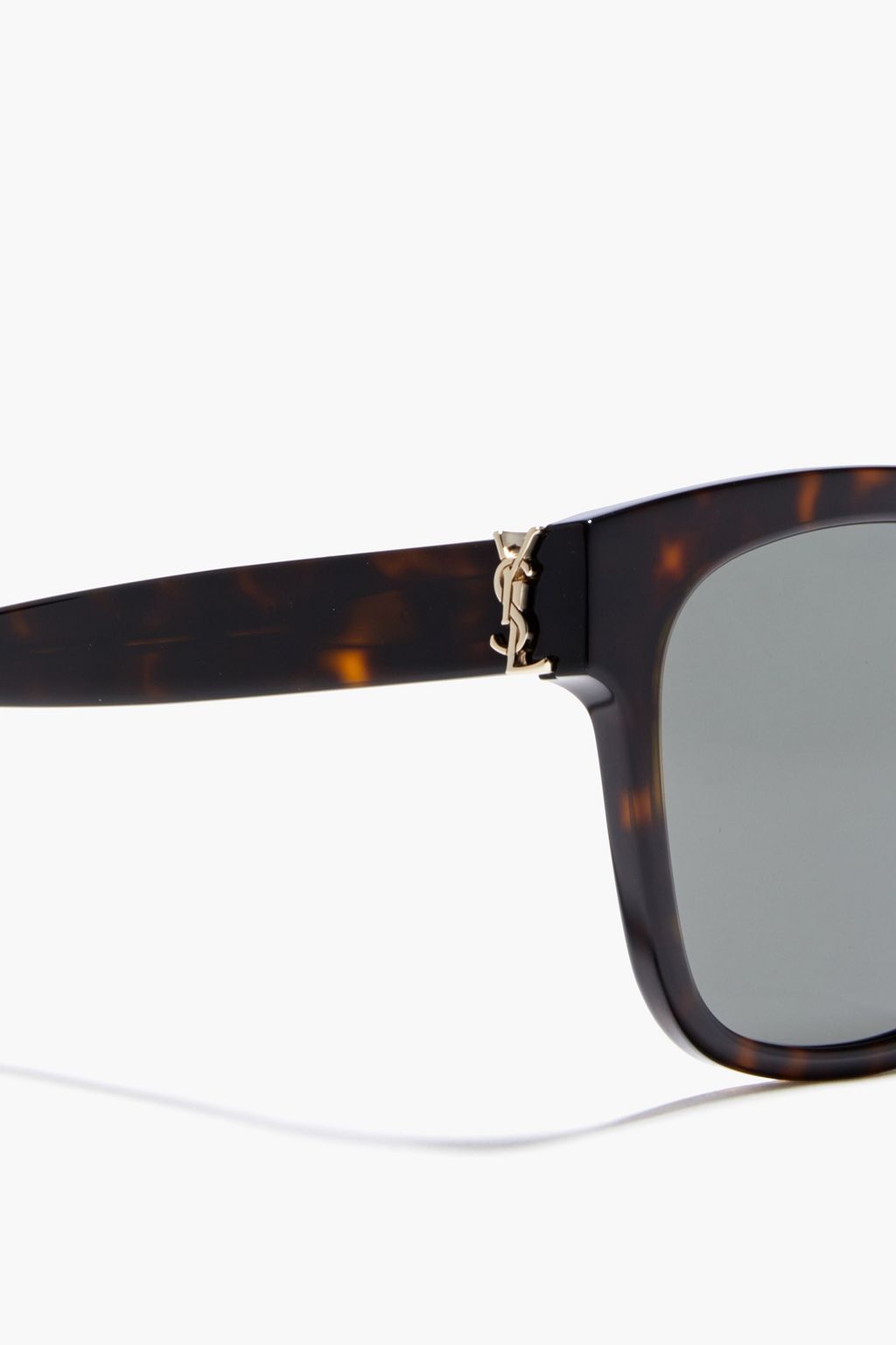SAINT LAURENT Square-frame tortoiseshell acetate sunglasses