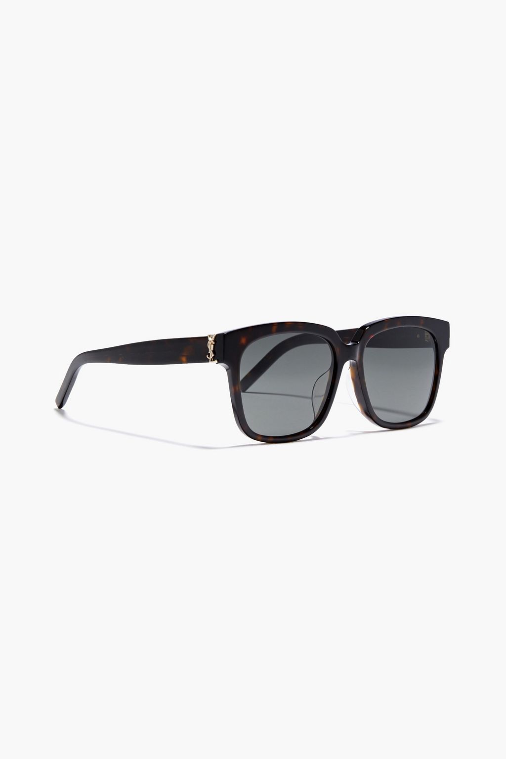 SAINT LAURENT Square-frame tortoiseshell acetate sunglasses