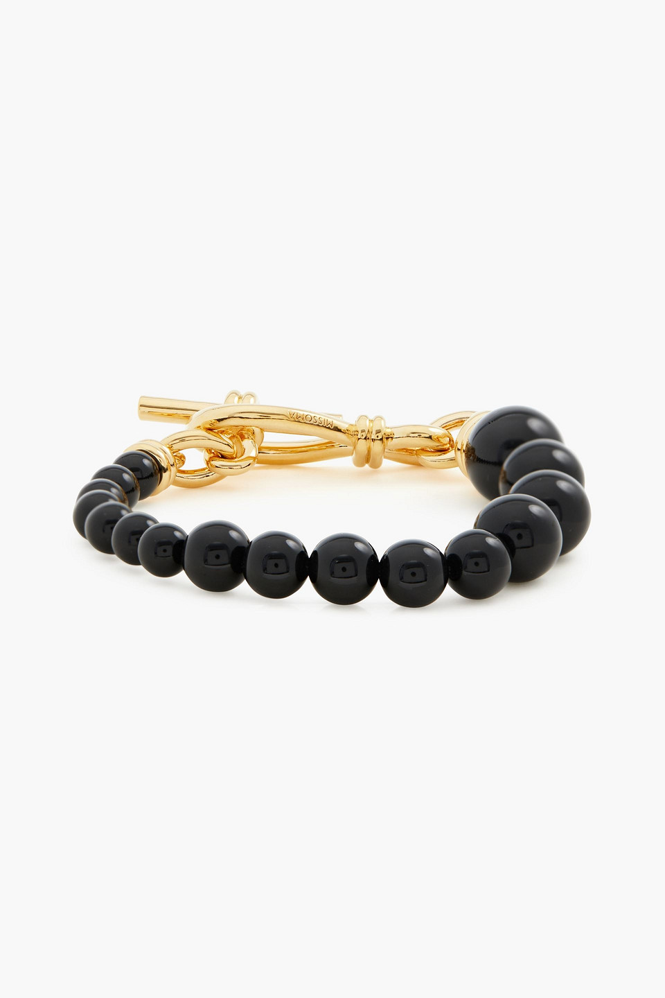 Missoma 18-karat Gold-plated Onyx Bracelet