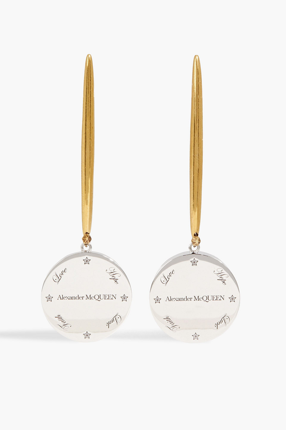 Alexander Mcqueen Gold And Silver-tone Earrings