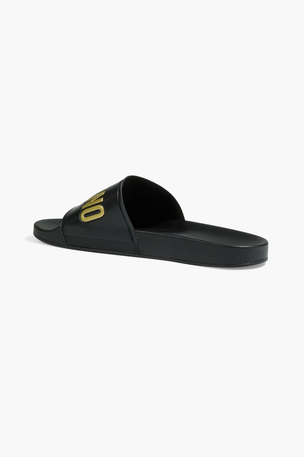 MOSCHINO Logo-embossed rubber slides