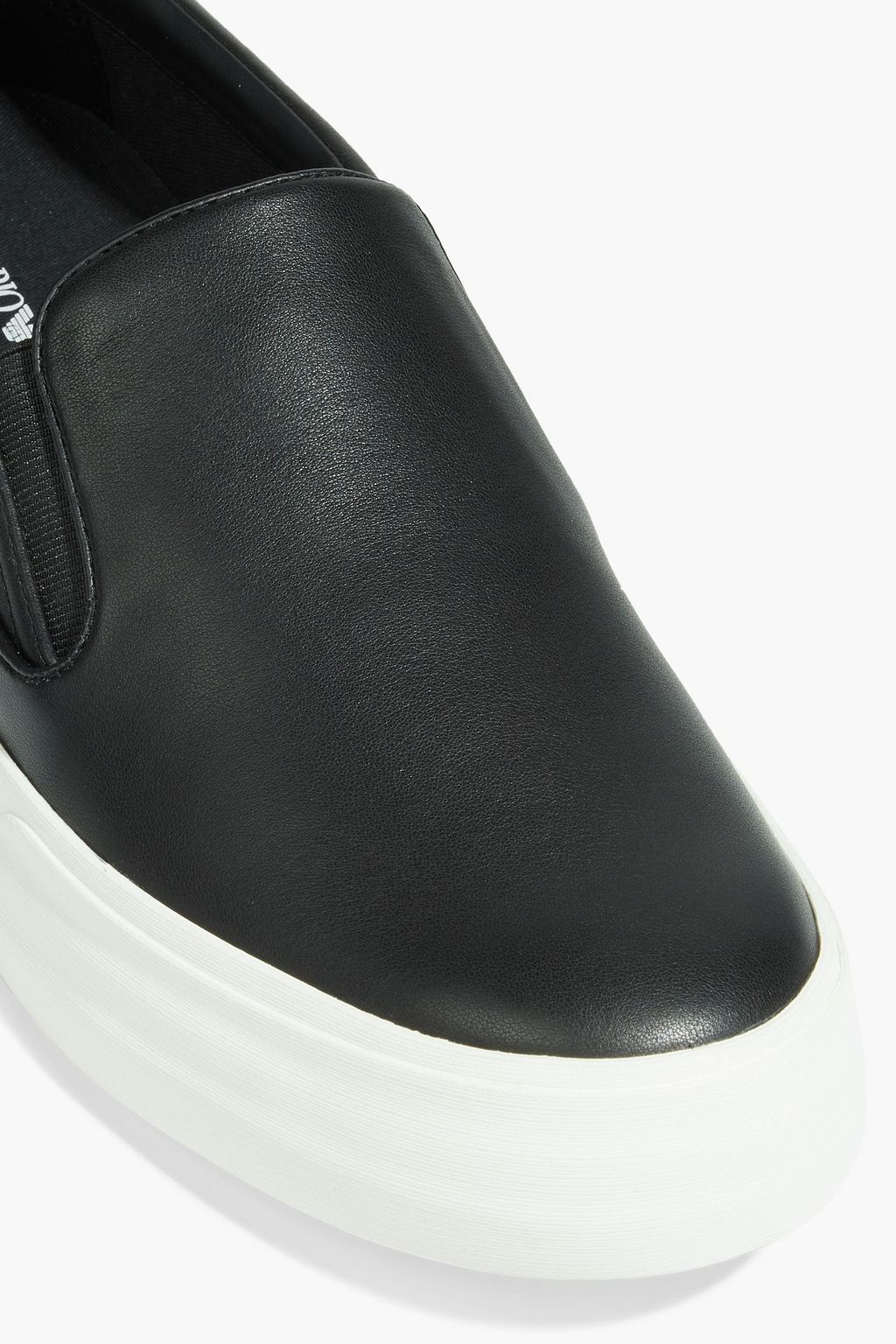 EMPORIO ARMANI Leather slip-on sneakers