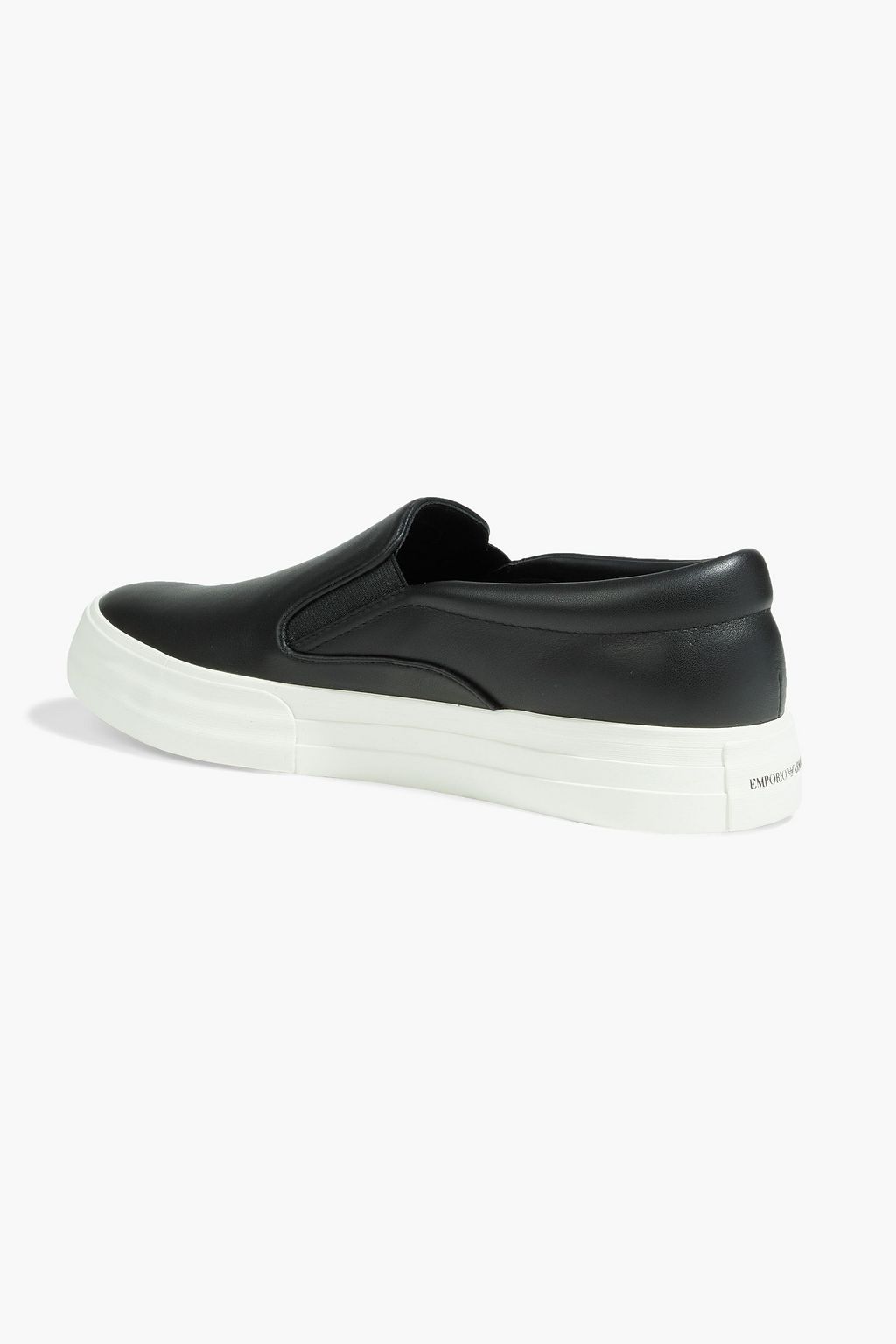 EMPORIO ARMANI Leather slip-on sneakers