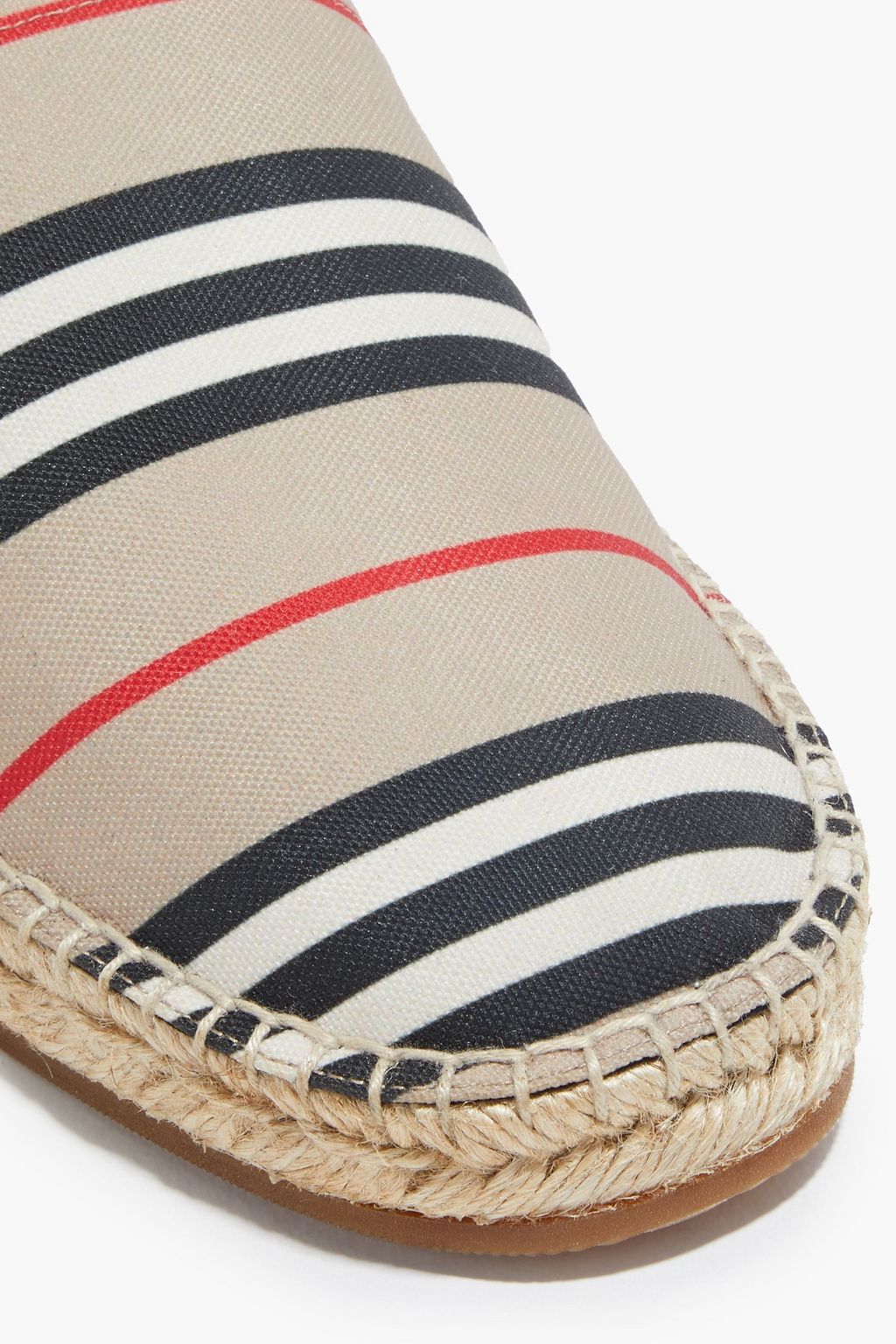 BURBERRY Striped canvas espadrilles