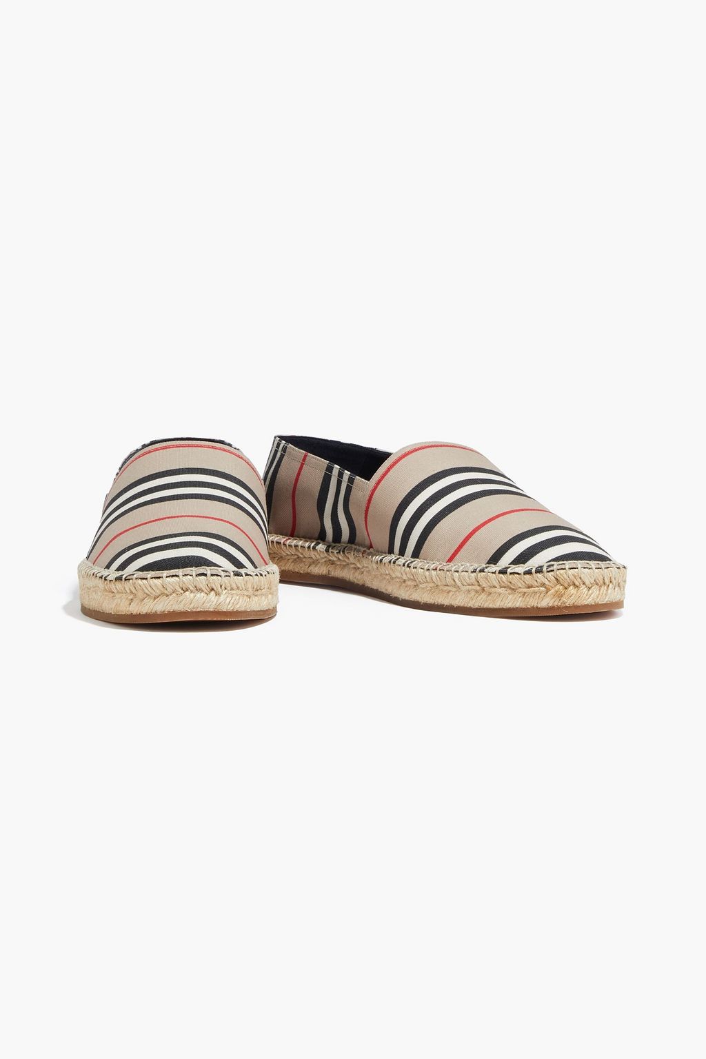 BURBERRY Striped canvas espadrilles