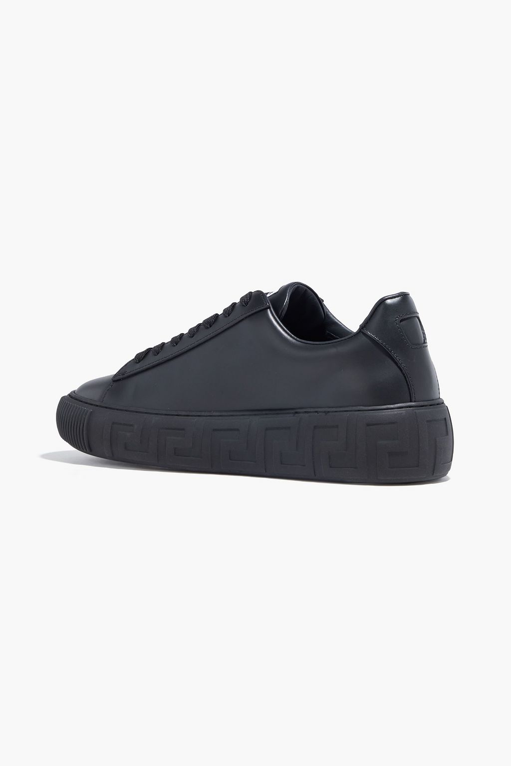 VERSACE Logo-print leather sneakers