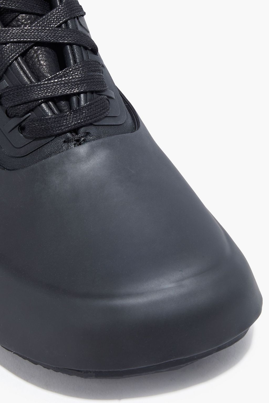 AMBUSH Rubber-paneled leather high-top sneakers