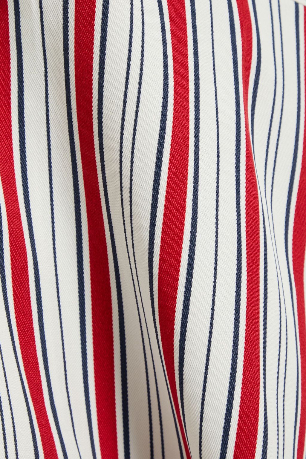 MAJE Wrap-effect striped woven playsuit