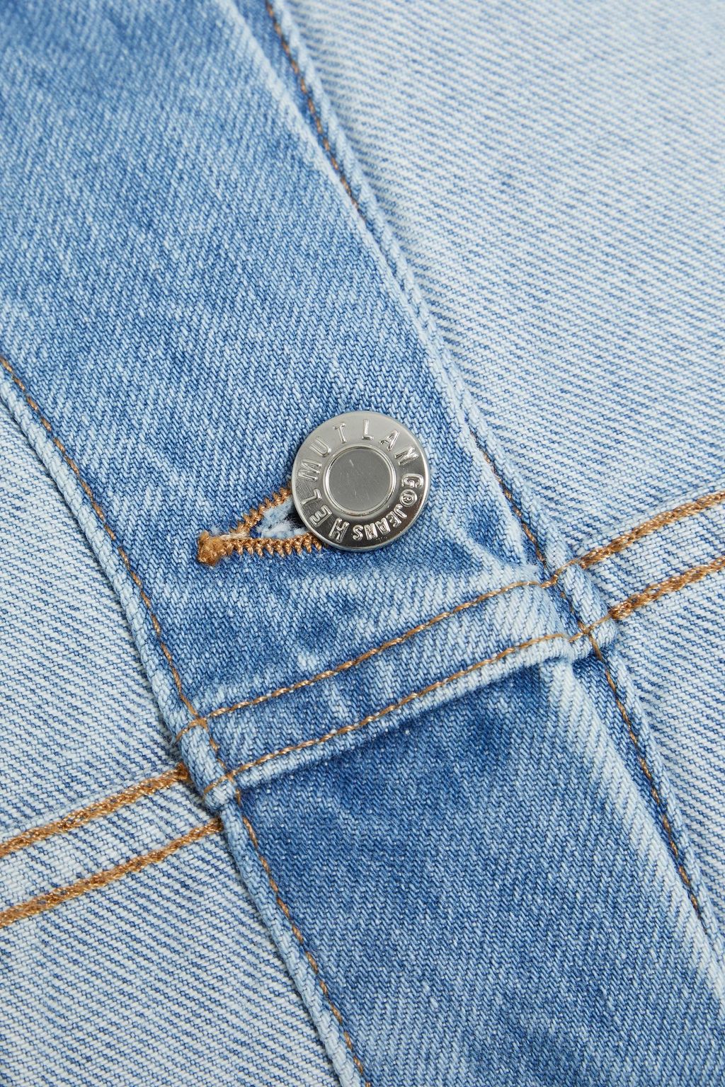 HELMUT LANG Oversized two-tone denim jacket