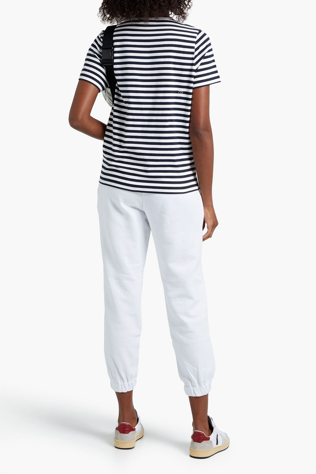 CHINTI & PARKER Printed striped organic cotton-jersey T-shirt
