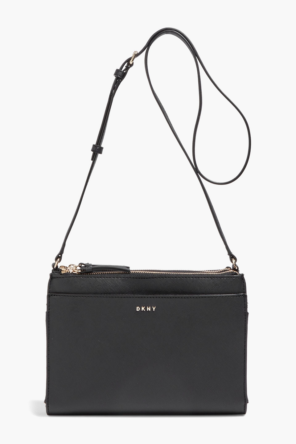 dkny - textured shoulder bag - black - onesize