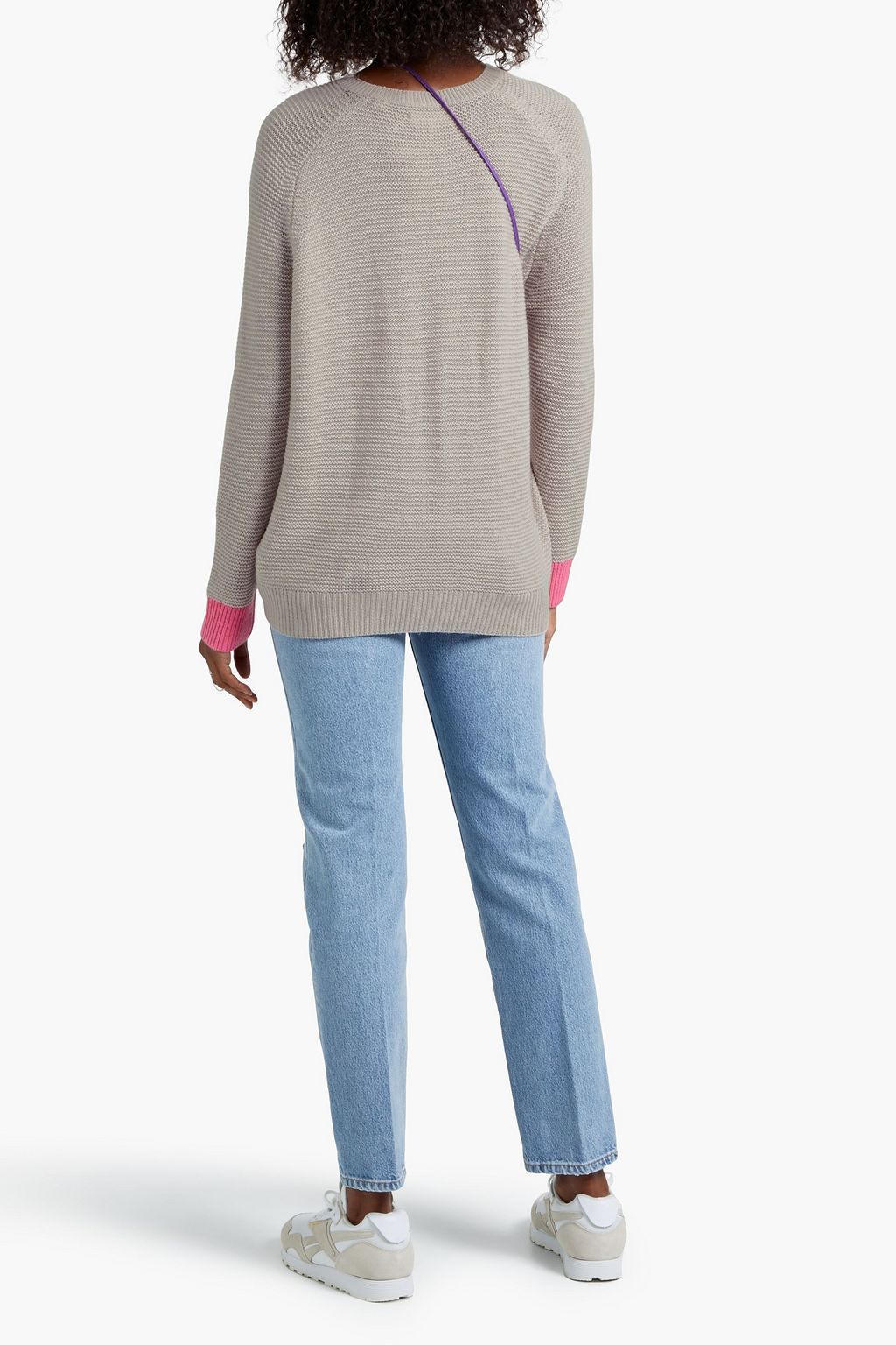 CHINTI & PARKER Two-tone wool and cashmere-blend sweater