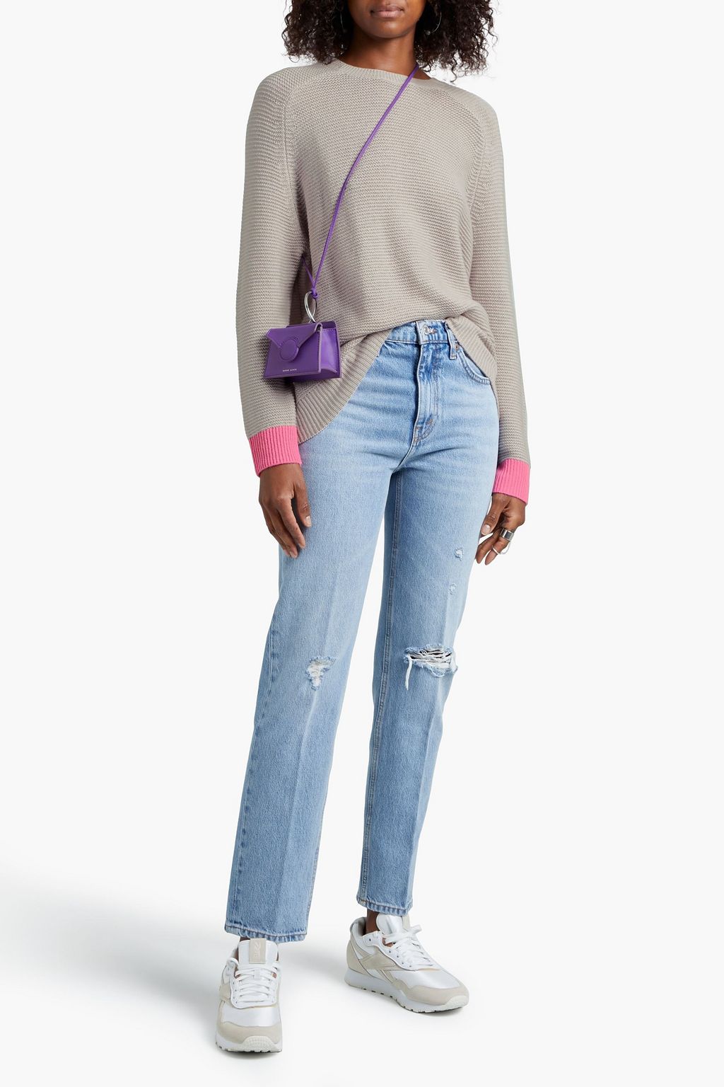 CHINTI & PARKER Two-tone wool and cashmere-blend sweater