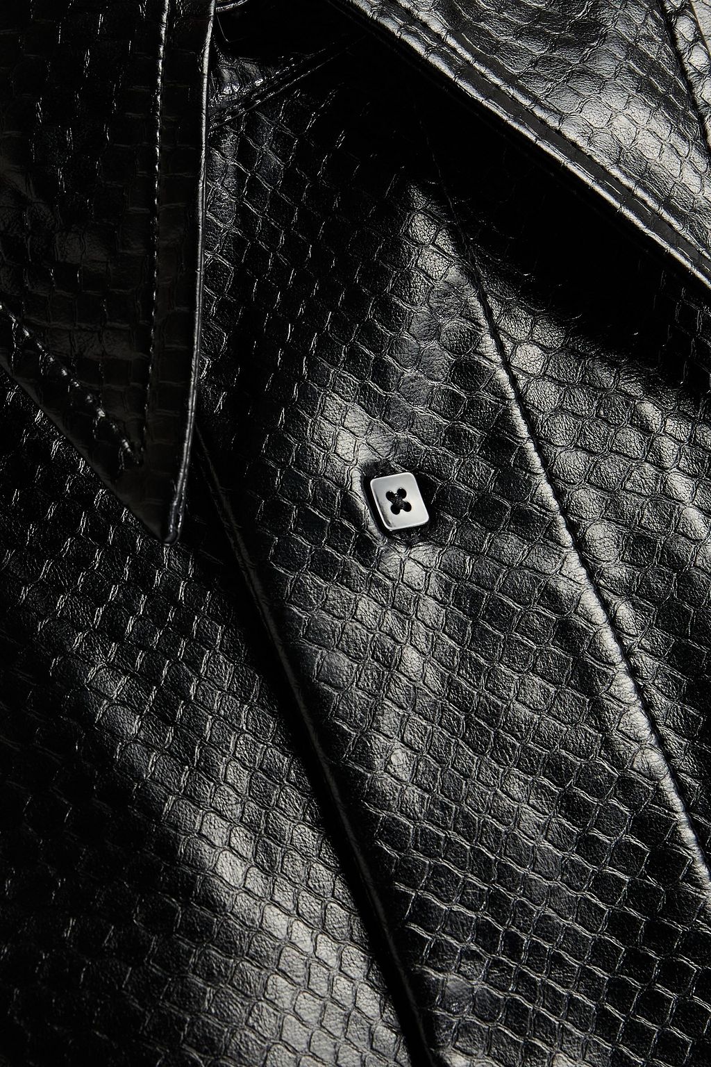 PALMER//HARDING Oversized faux snake-effect leather shirt