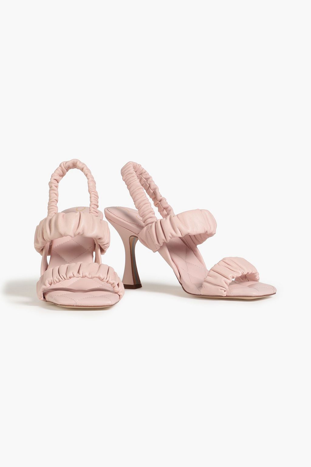 SAM EDELMAN صندل «مارلينا» من الجلد بنقشة بارزة بتصميم ملموم بحزام من الخلف