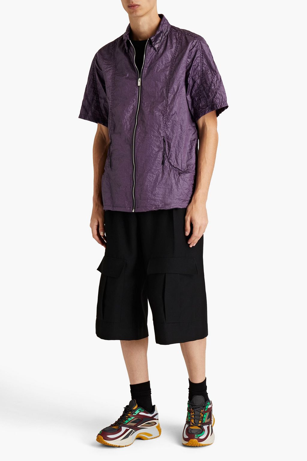 1017 ALYX 9SM Perforated crinkled taffeta shirt