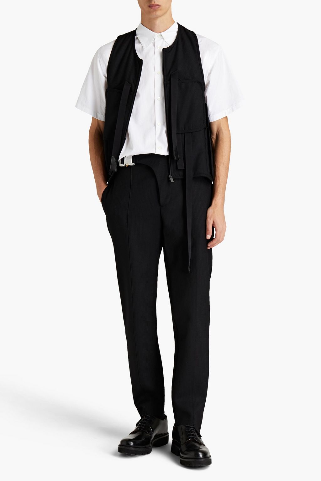 1017 ALYX 9SM Buckle-detailed wool-jacquard suit pants