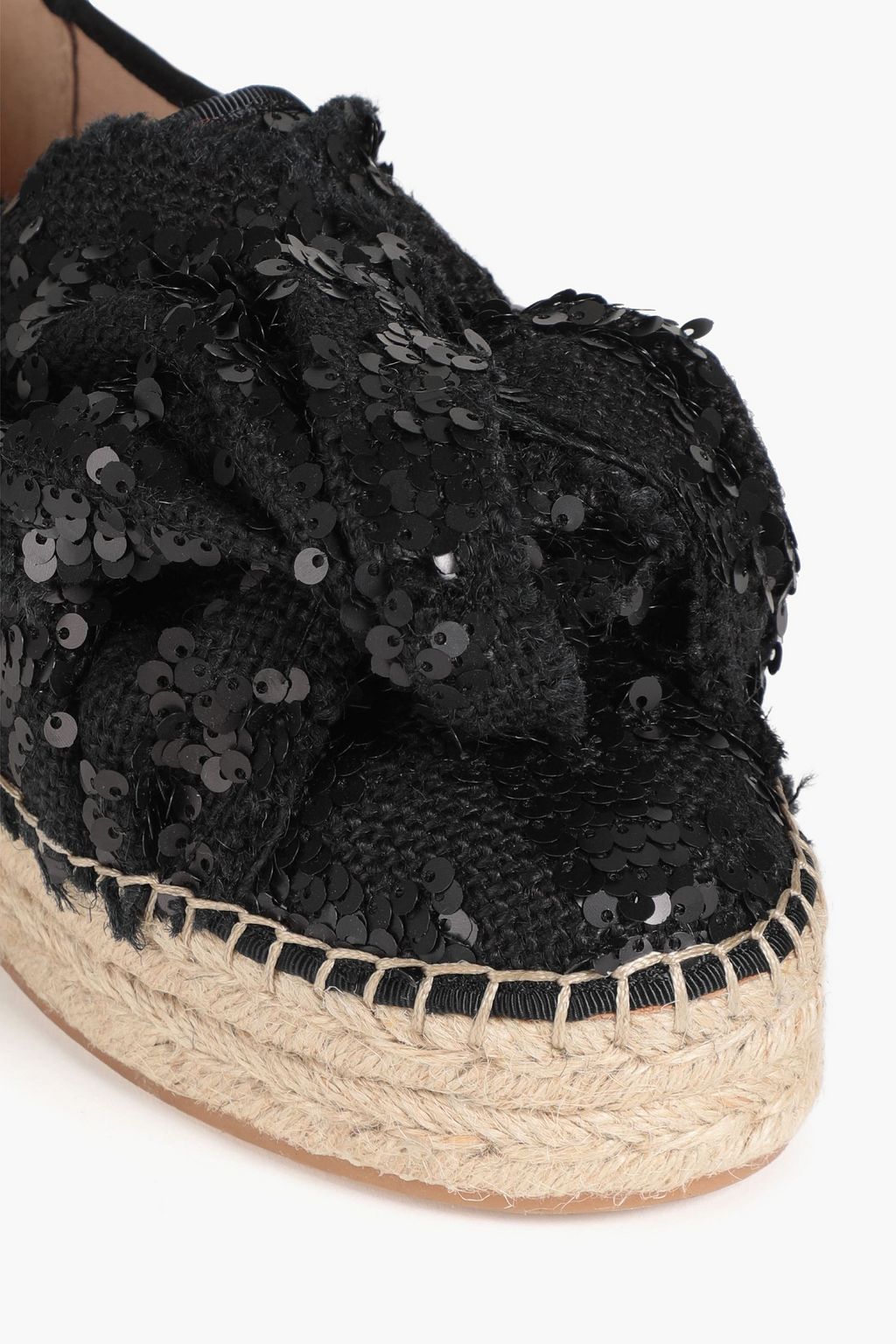 SAM EDELMAN Cabrera 시퀸 장식 캔버스 플랫폼 에스파드류