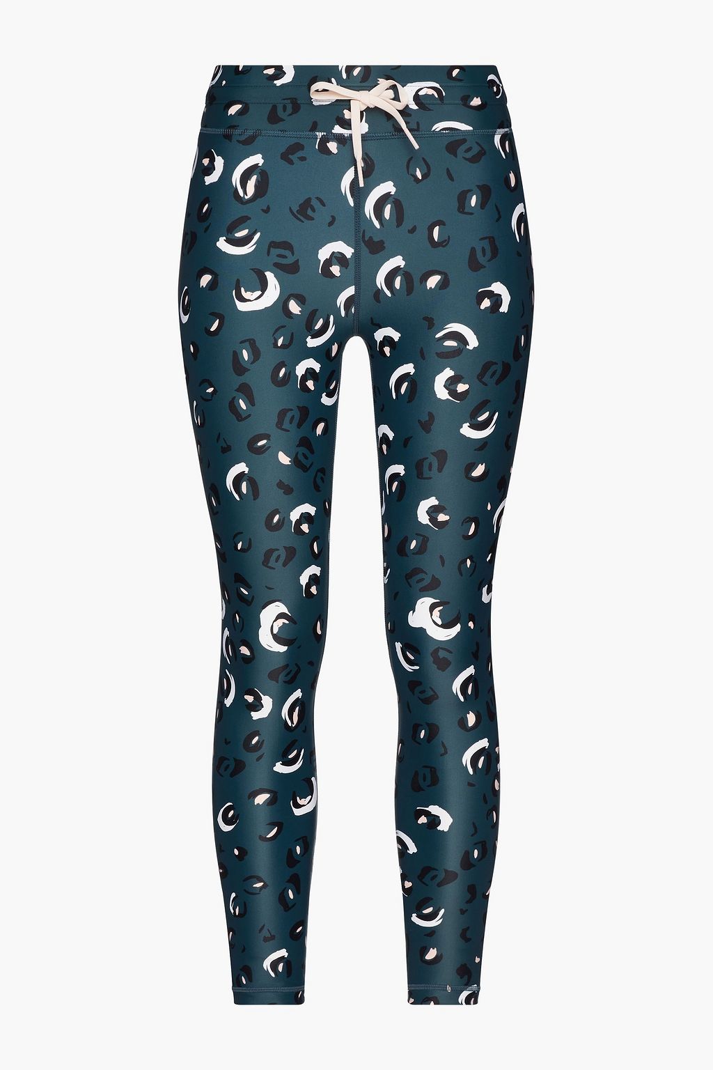 Petrol Leopard-print stretch leggings 