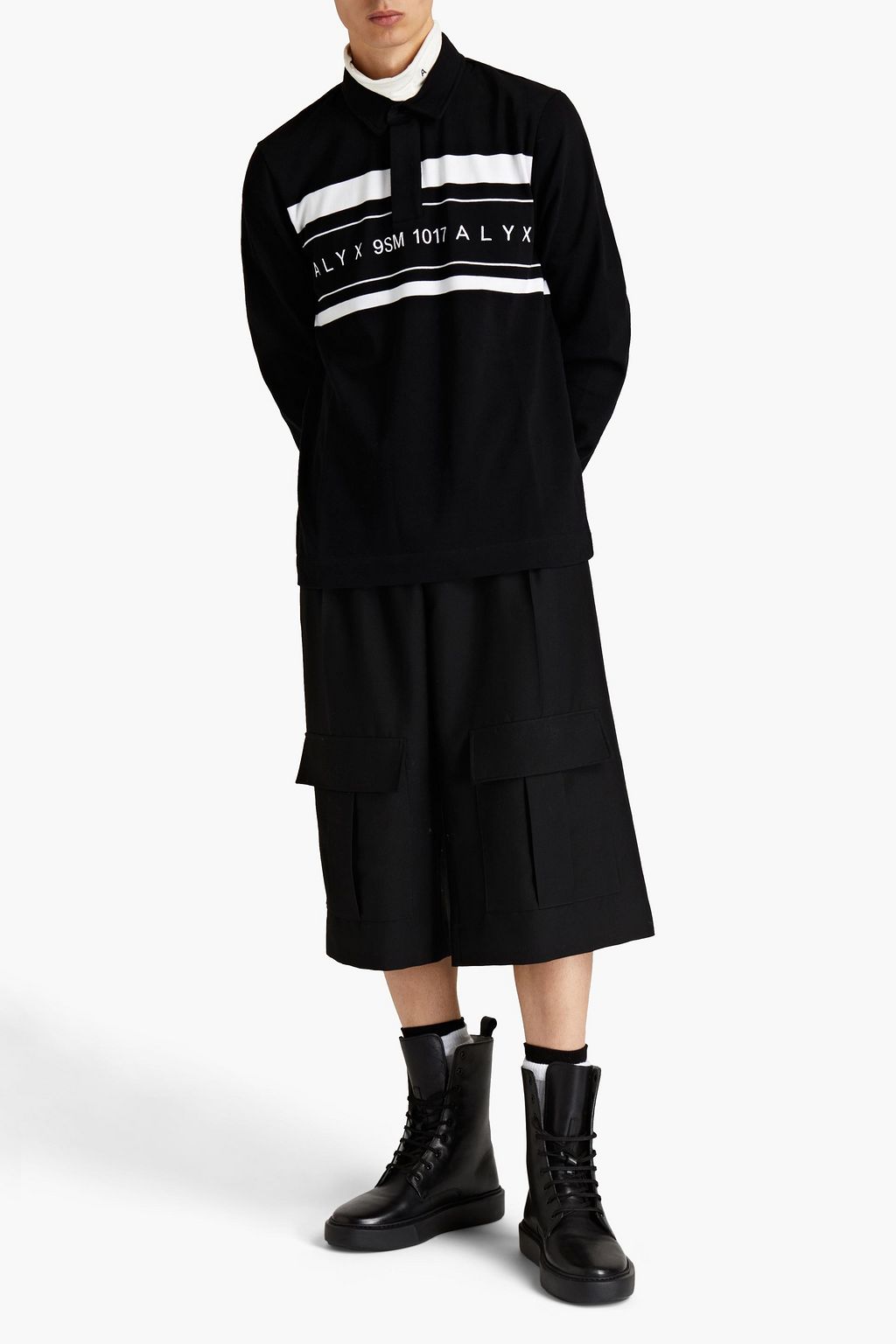 1017 ALYX 9SM Embroidered cotton-piqué polo-shirt