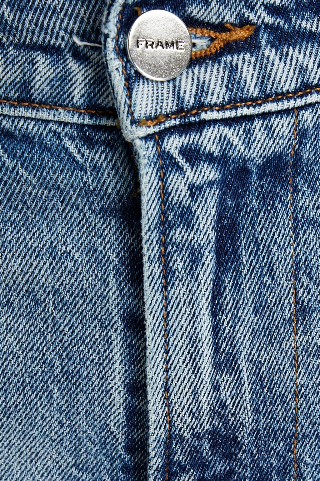 FRAME Le High Flare distressed high-rise flared jeans