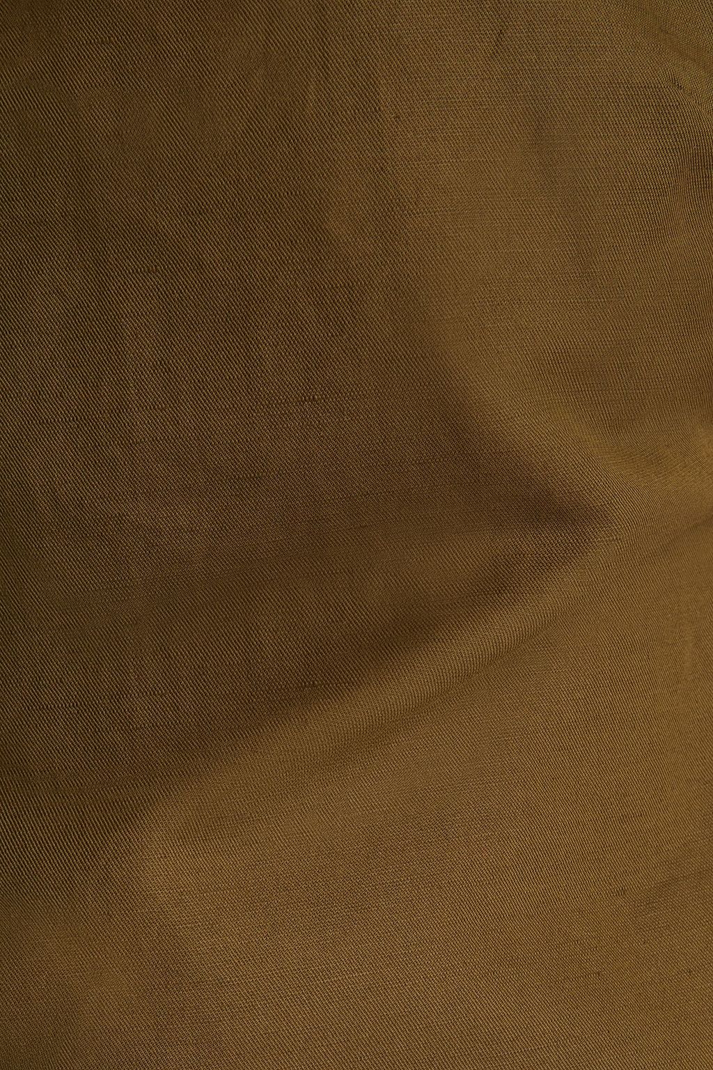FRAME Lace-up slub woven top