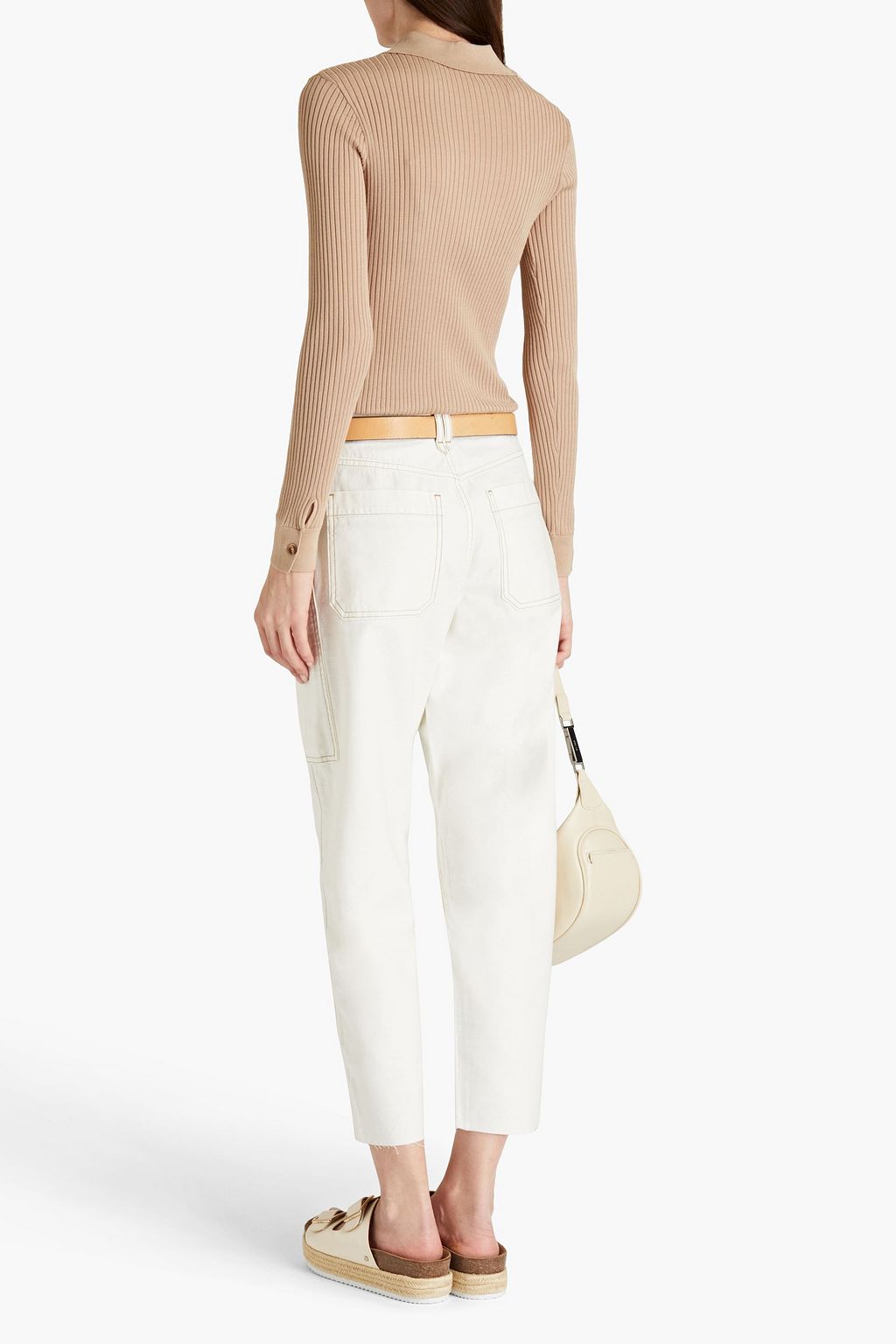 FRAME Cropped cotton tapered pants