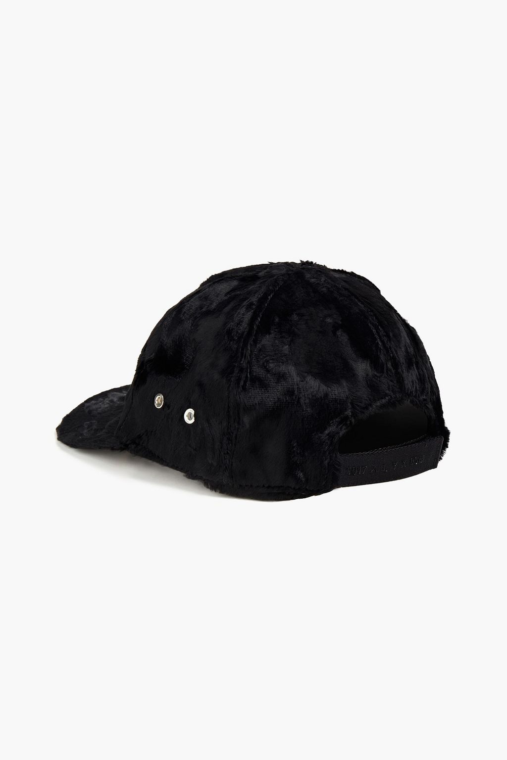 1017 ALYX 9SM Baseballcap aus Kunstfell mit Logoapplikation