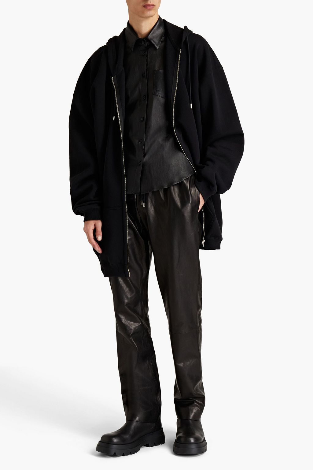 1017 ALYX 9SM Embroidered cotton-blend fleece hoodie