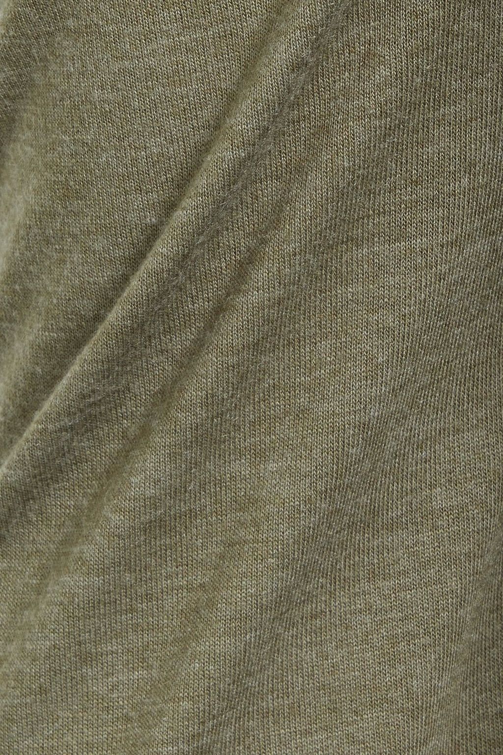 IRO Adele cold-shoulder mélange jersey top