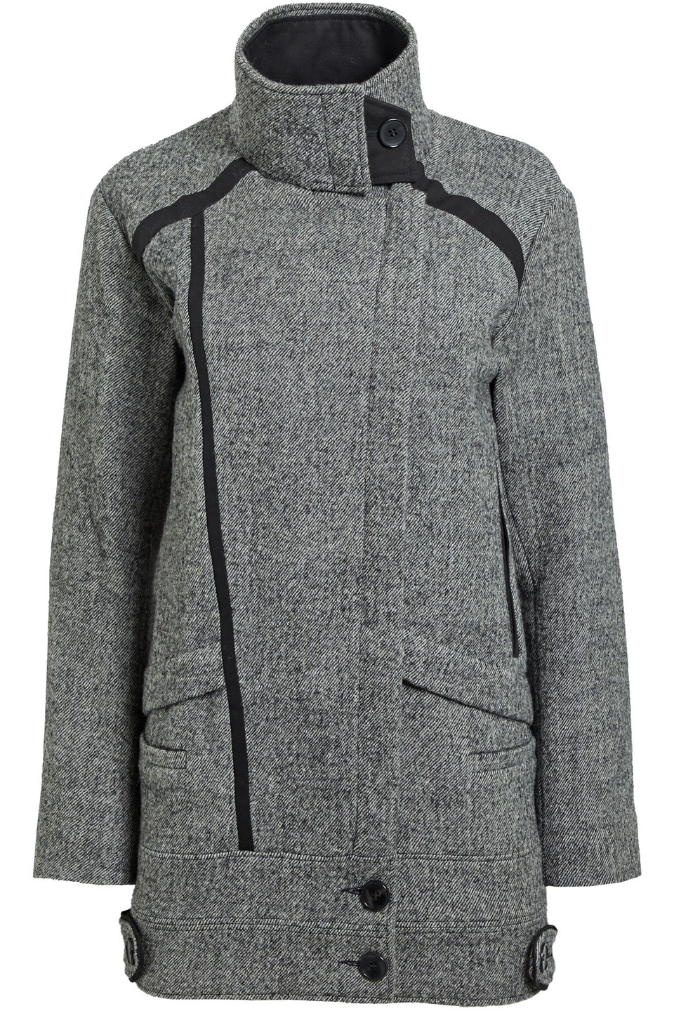 Iro Bailey Mélange Twill Jacket In Gray