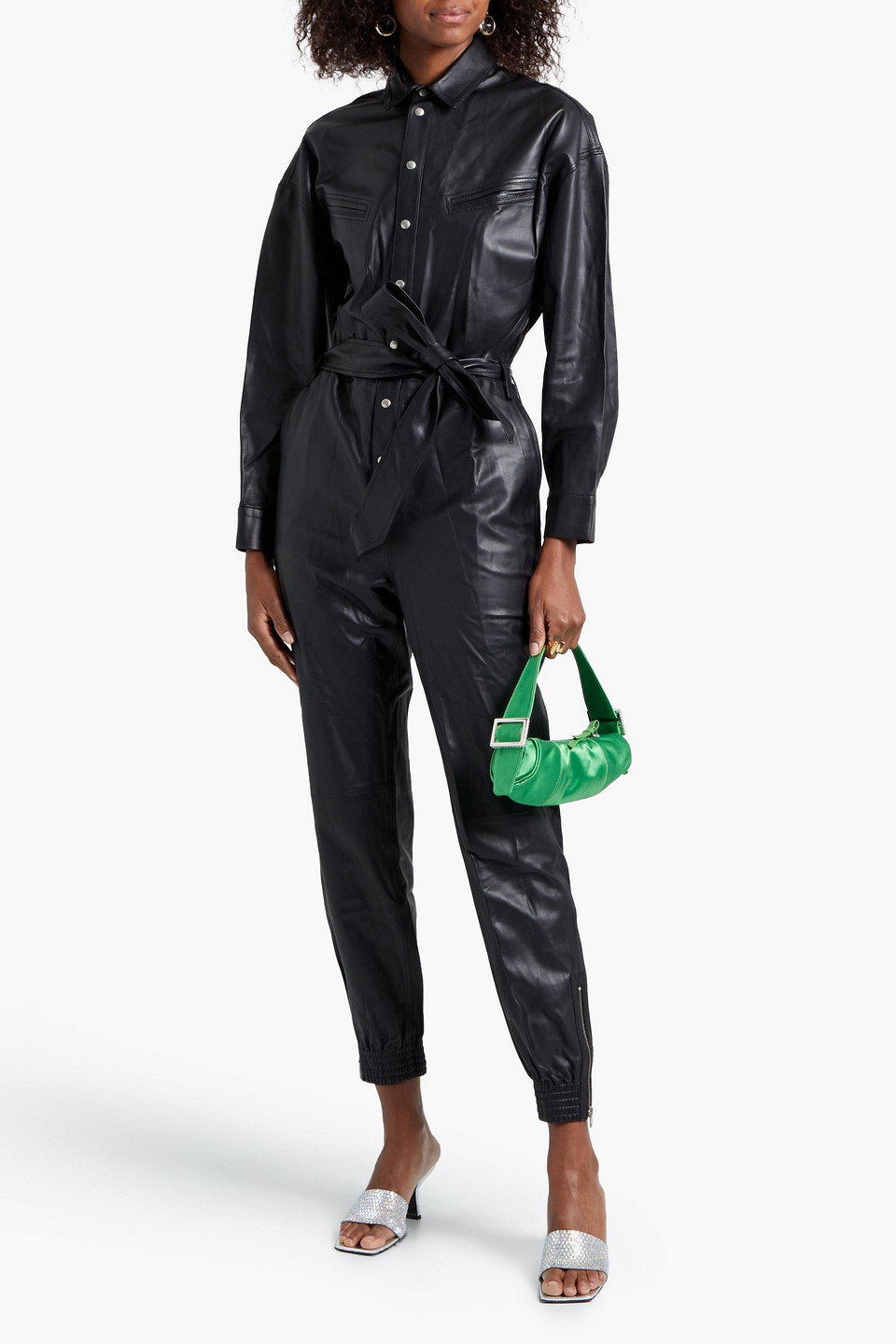 Iro leather jumpsuit outlet