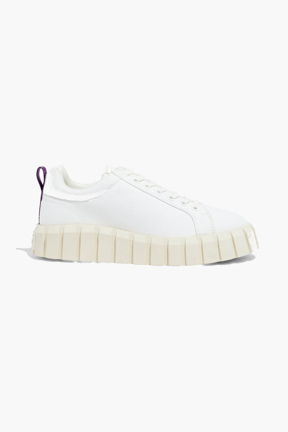 Eytys Odessa Webbing-trimmed Leather Exaggerated-sole Sneakers In Off-white