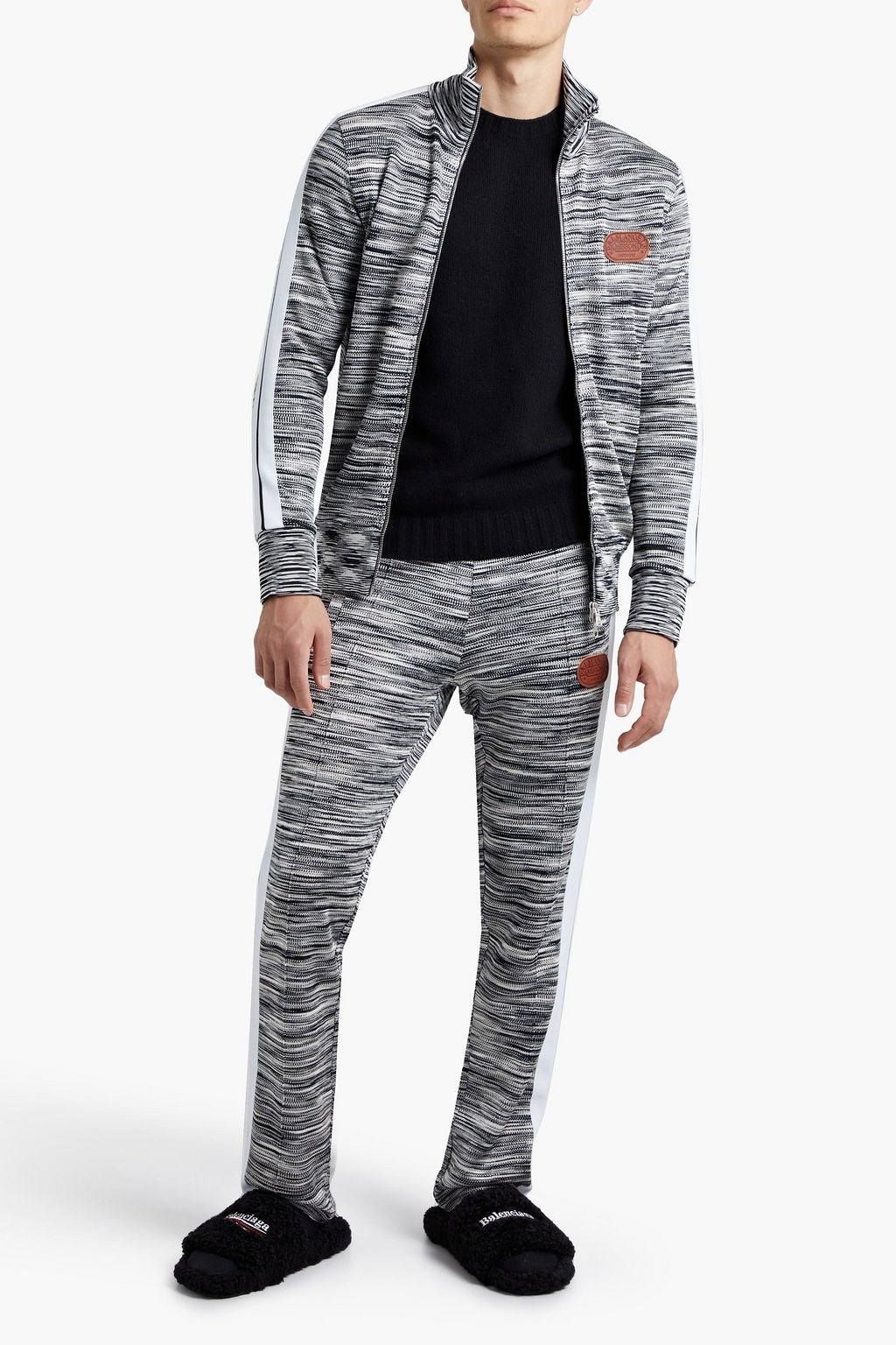 PALM ANGELS X MISSONI Space-dyed stretch-jersey sweatpants