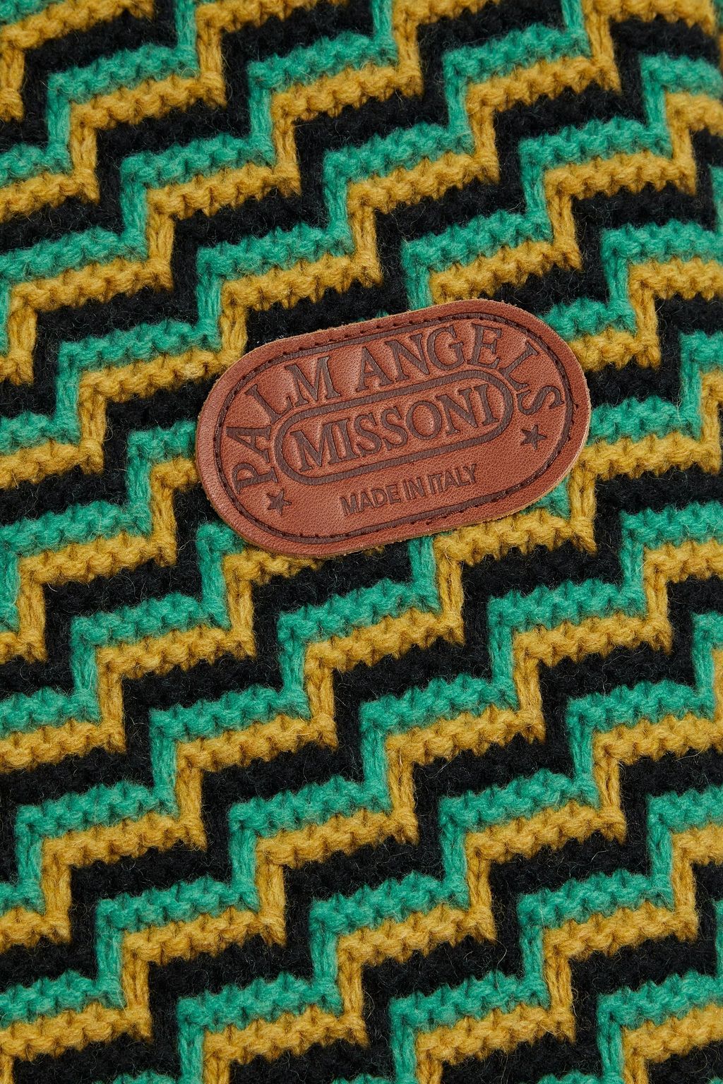 PALM ANGELS X MISSONI Jacquard-knit wool-blend cardigan