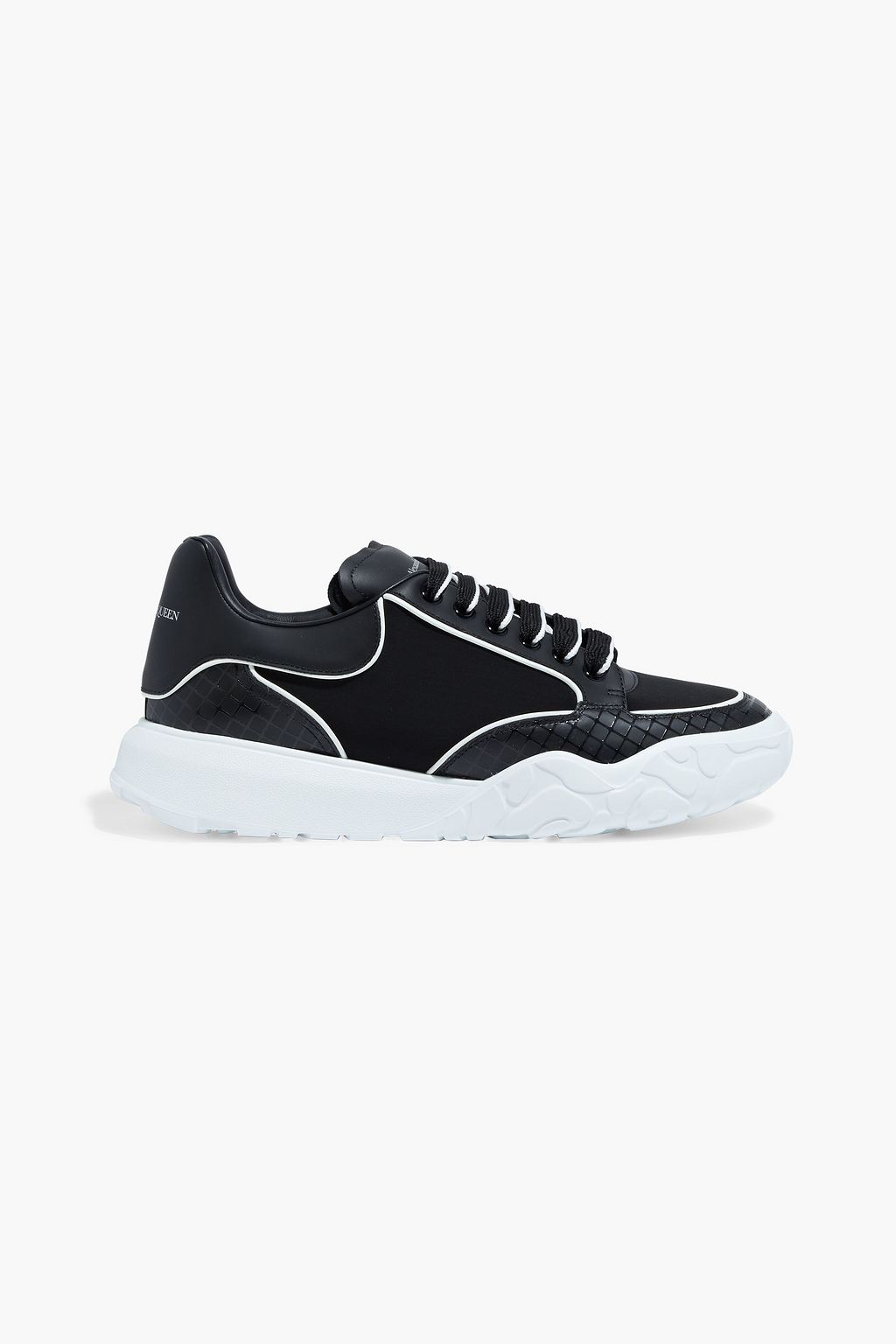 Black Printed neoprene exaggerated-sole 