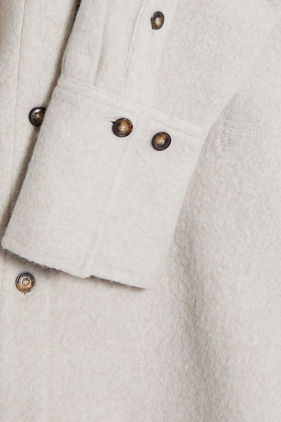Frame Oversized Wool-blend Jacket In Light Gray