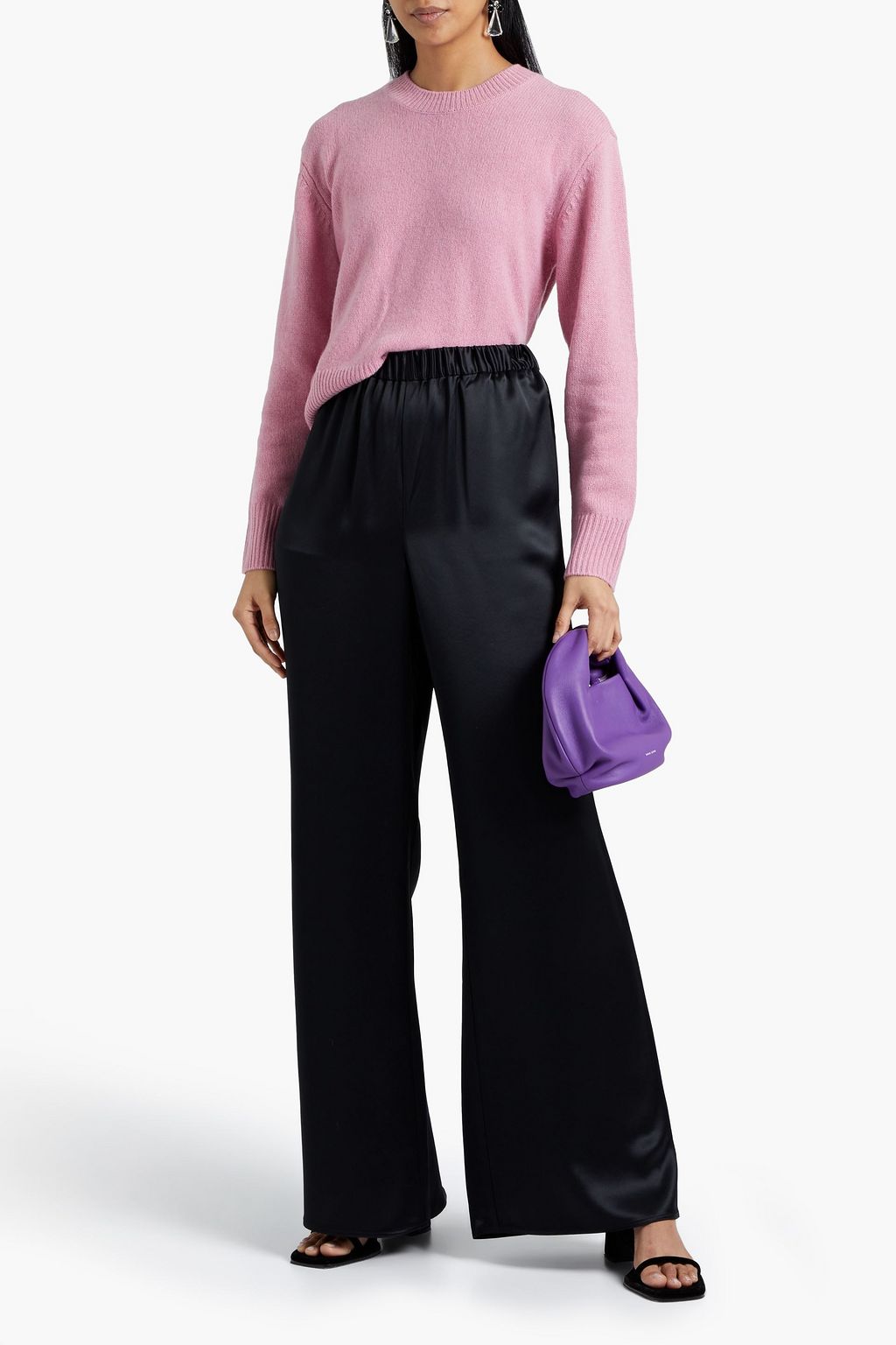 FRAME Satin wide-leg pants