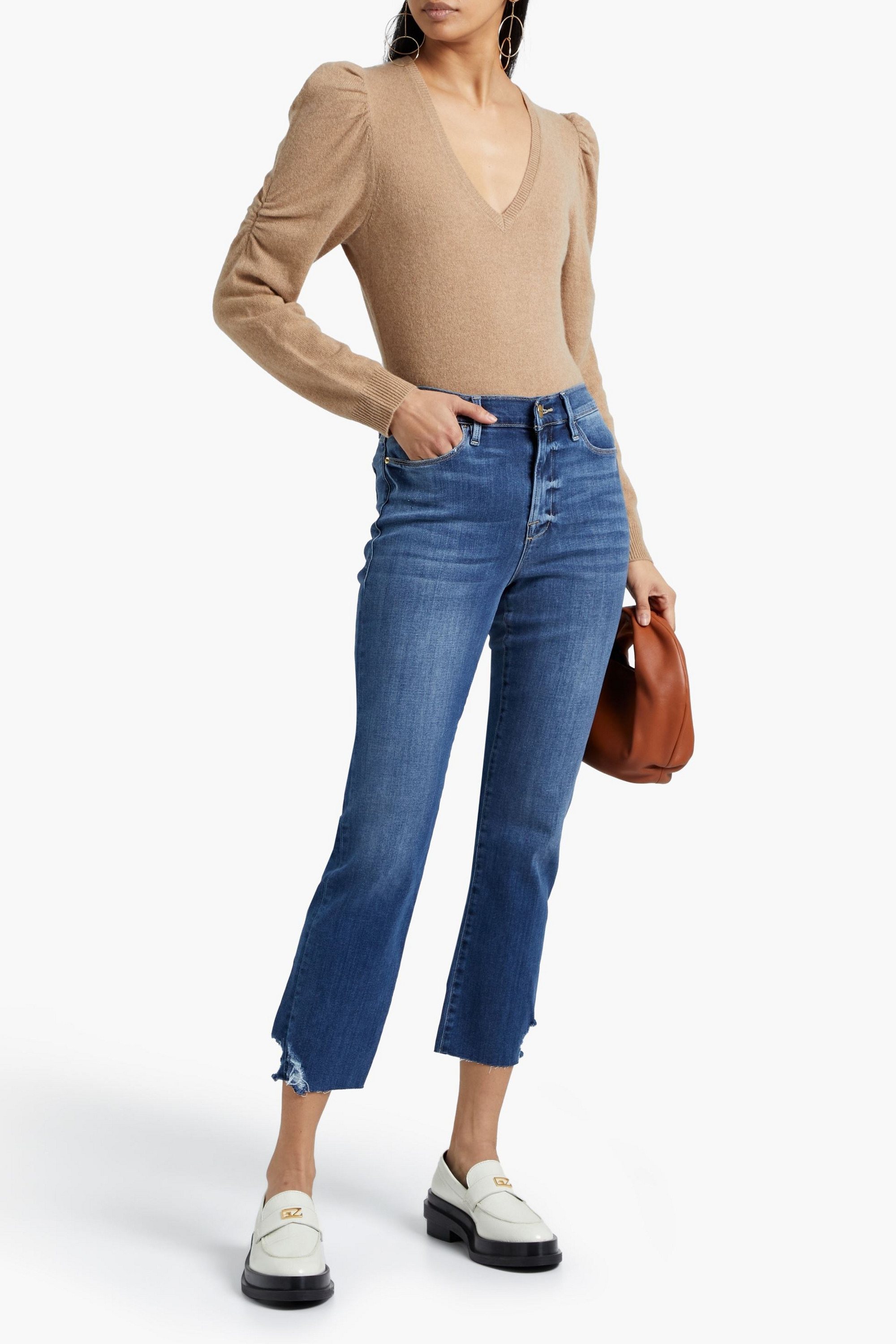 FRAME Le High Straight cropped high-rise straight-leg jeans