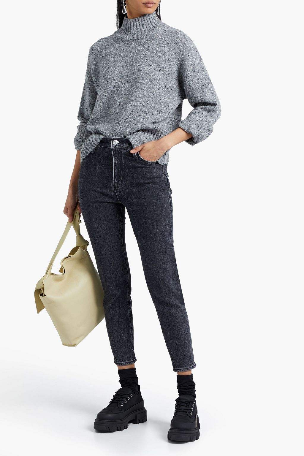 FRAME Ali hoch sitzende Skinny Jeans