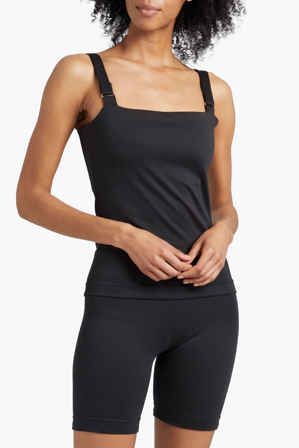 SLEEPER Feather-trimmed jersey pajama set