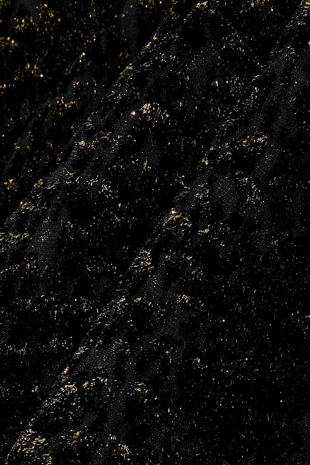 IRO Clasbu draped metallic devoré-velvet top