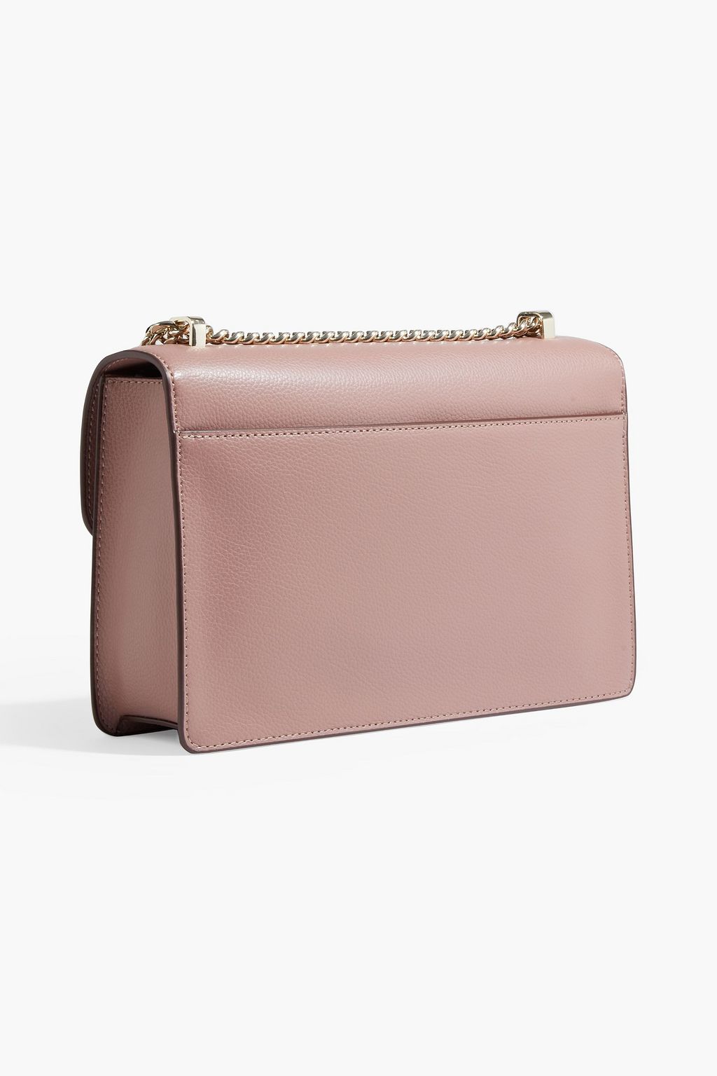 Antique rose Elissa appliquÃ©d pebbled-leather shoulder bag | DKNY | THE OUTNET
