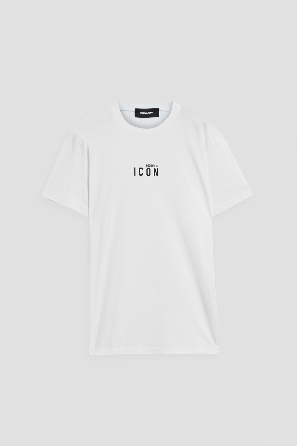 Dsquared2 Icon Logo Printed Cotton Jersey T-shirt In White