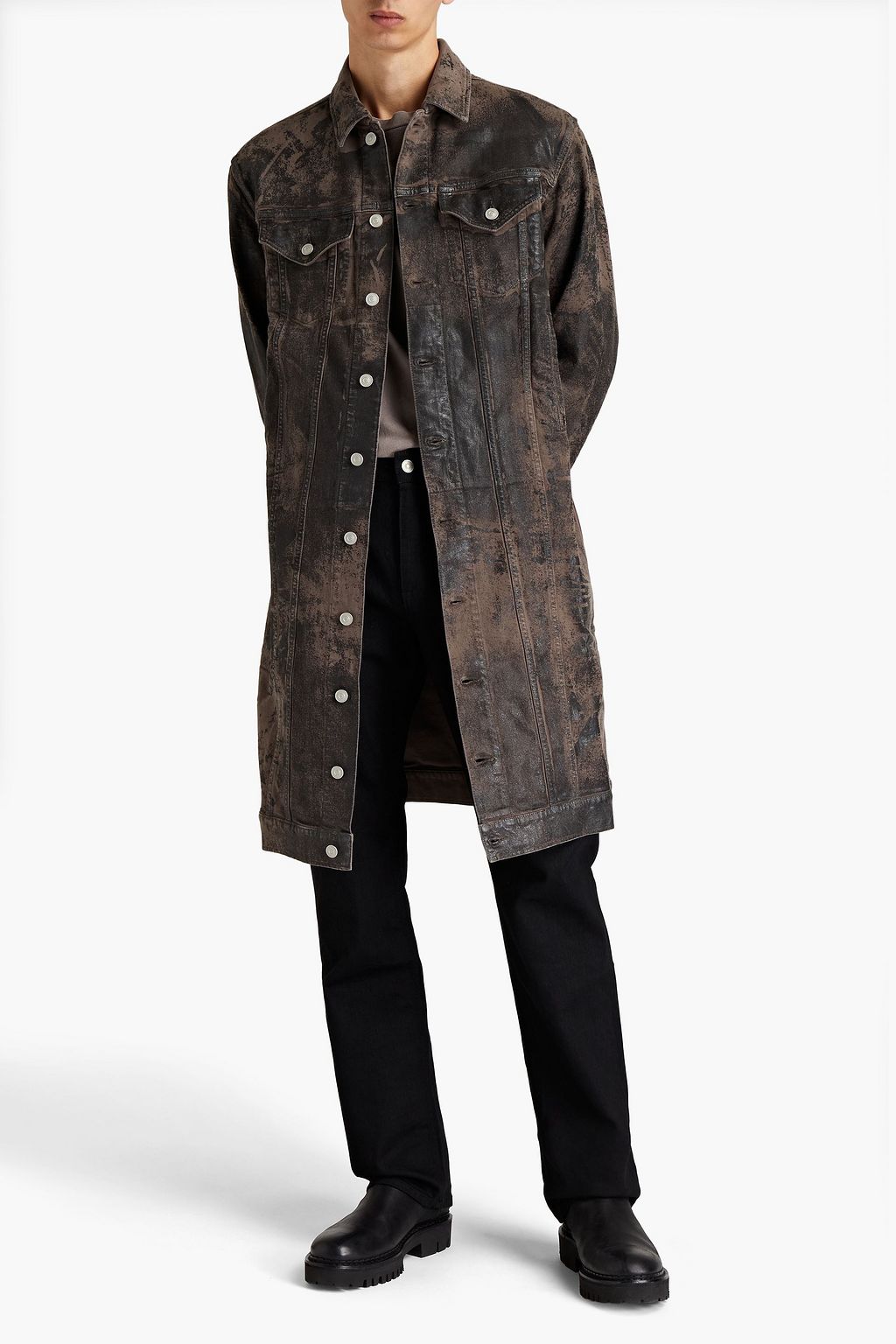 1017 ALYX 9SM Waxed denim coat Sale up to 70 off THE