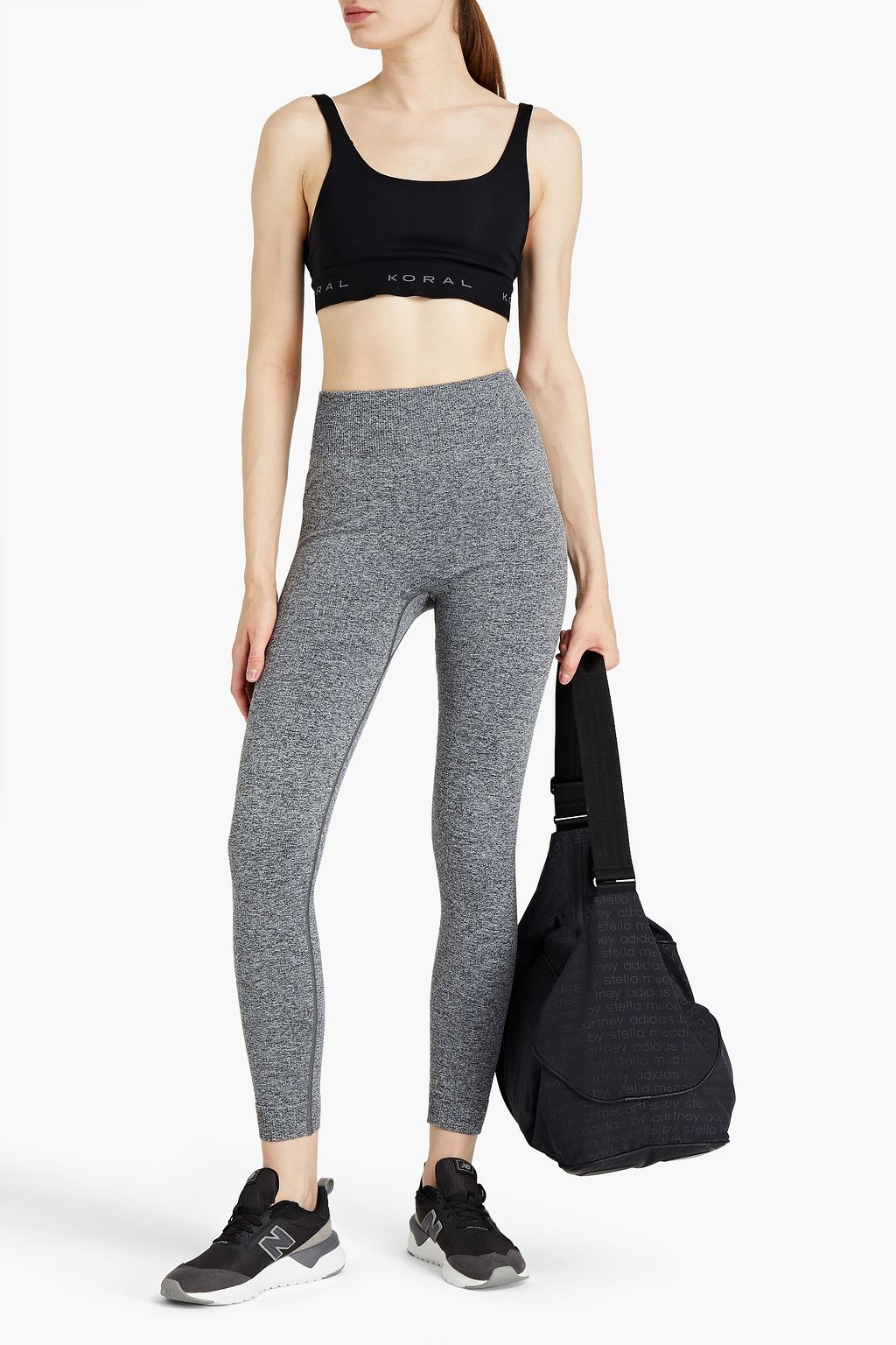 THE UPSIDE Ayama mélange ribbed-knit leggings